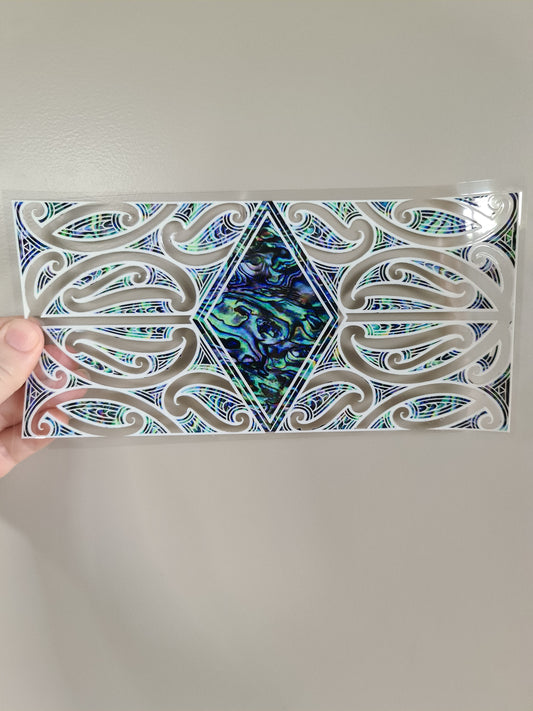 Uv dtf Maori design 23cmx11cm 16oz wrap #263 paua