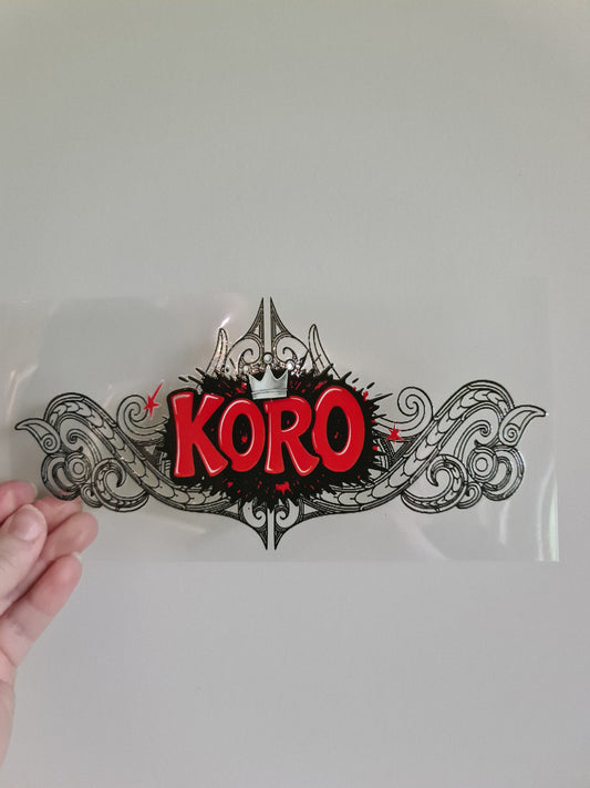 UV dtf Maori design 23cmx11cm 16oz wrap #1039 koro