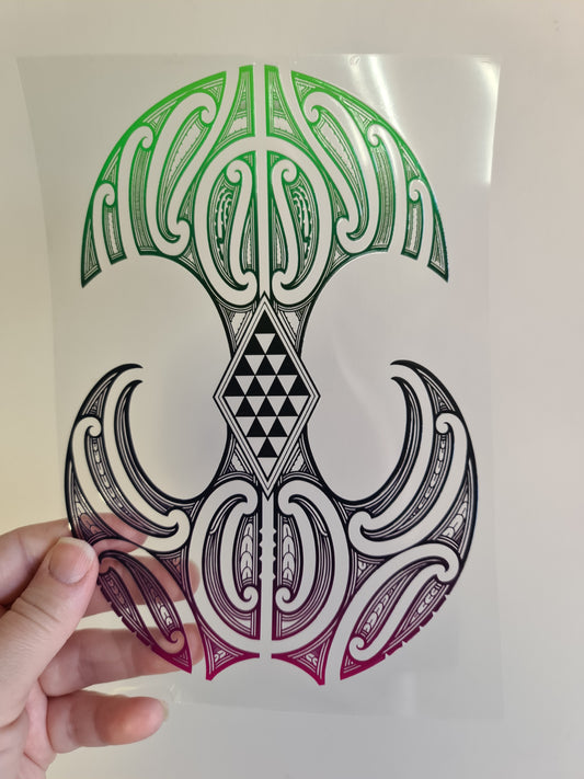 UV dtf Maori design A5 size 21cmx 14.8cm #315