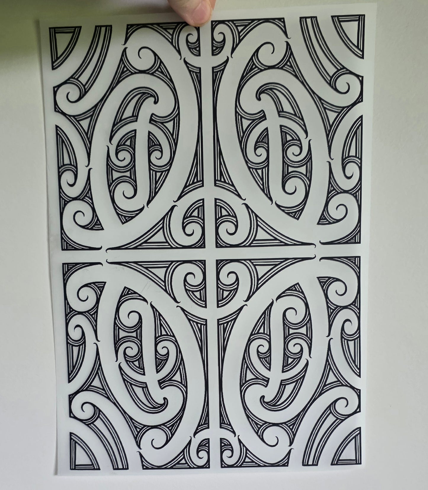 Maori design Iron on DTF 30cm for clothing and lamps