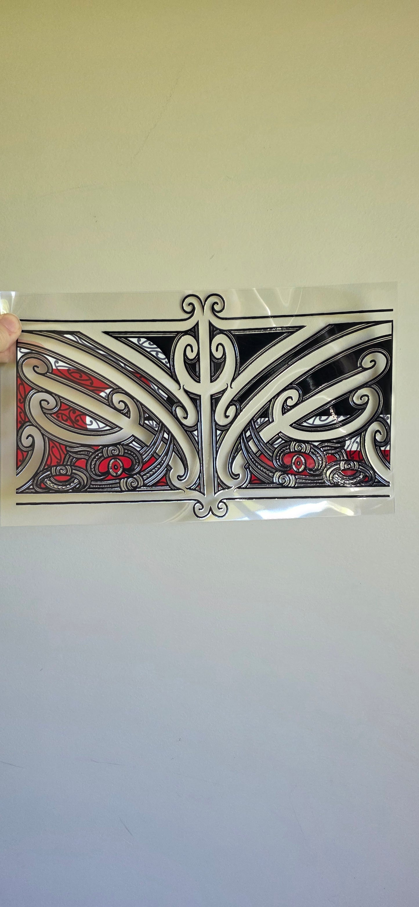 XL UV DTF DECAL MAORI DESIGN 28CMX17CM for touch lamps #197