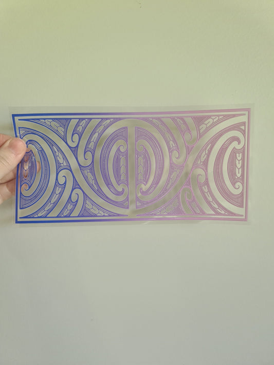 UV dtf Maori design 23cmx11cm 16oz wrap #729