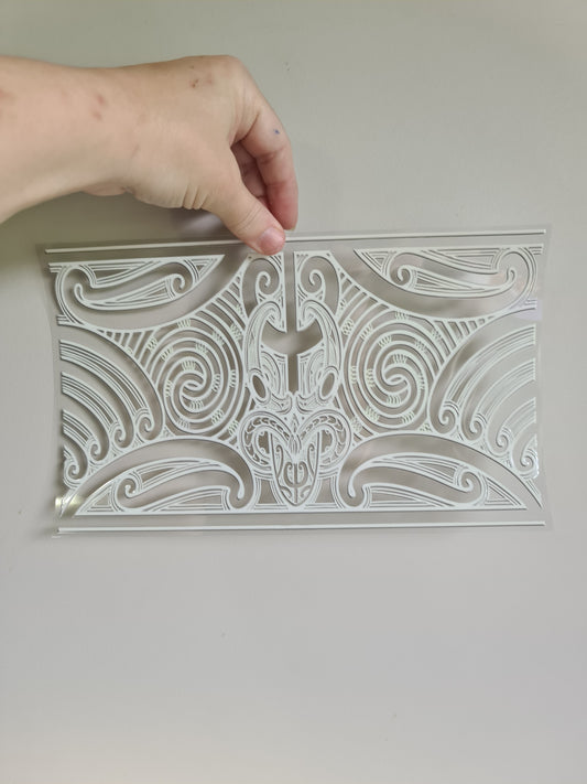 XL UV DTF DECAL MAORI DESIGN 28CMX17CM for touch lamps #105