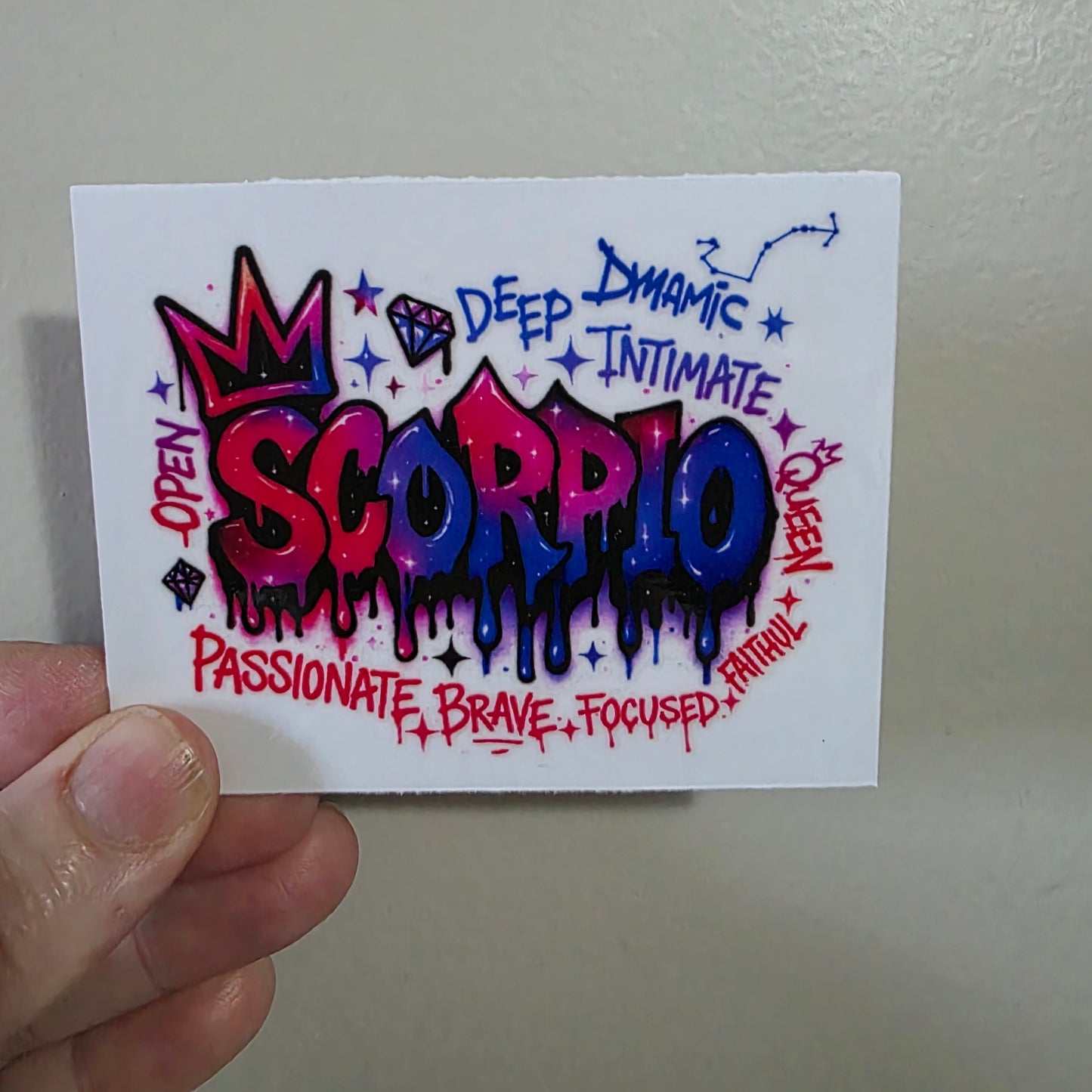 UV DTF sticker transfer 8cm - scorpio