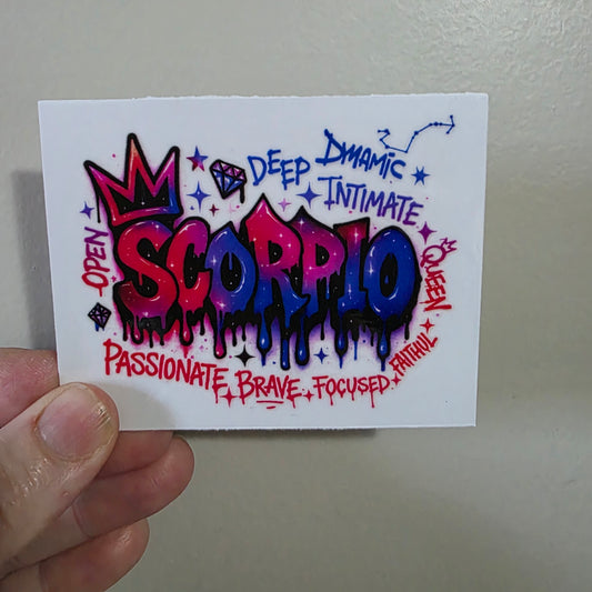 UV DTF sticker transfer 8cm - scorpio