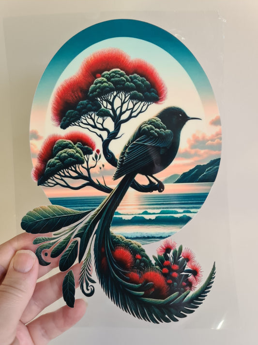 UV dtf Maori design A5 size 21cmx 14.8cm #400 bird