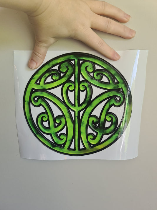 XL UV DTF DECAL MAORI DESIGN 20cm Window decal