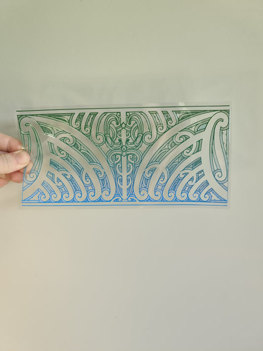 UV dtf transfer Maori design 23cmx11cm 16oz wrap #1302