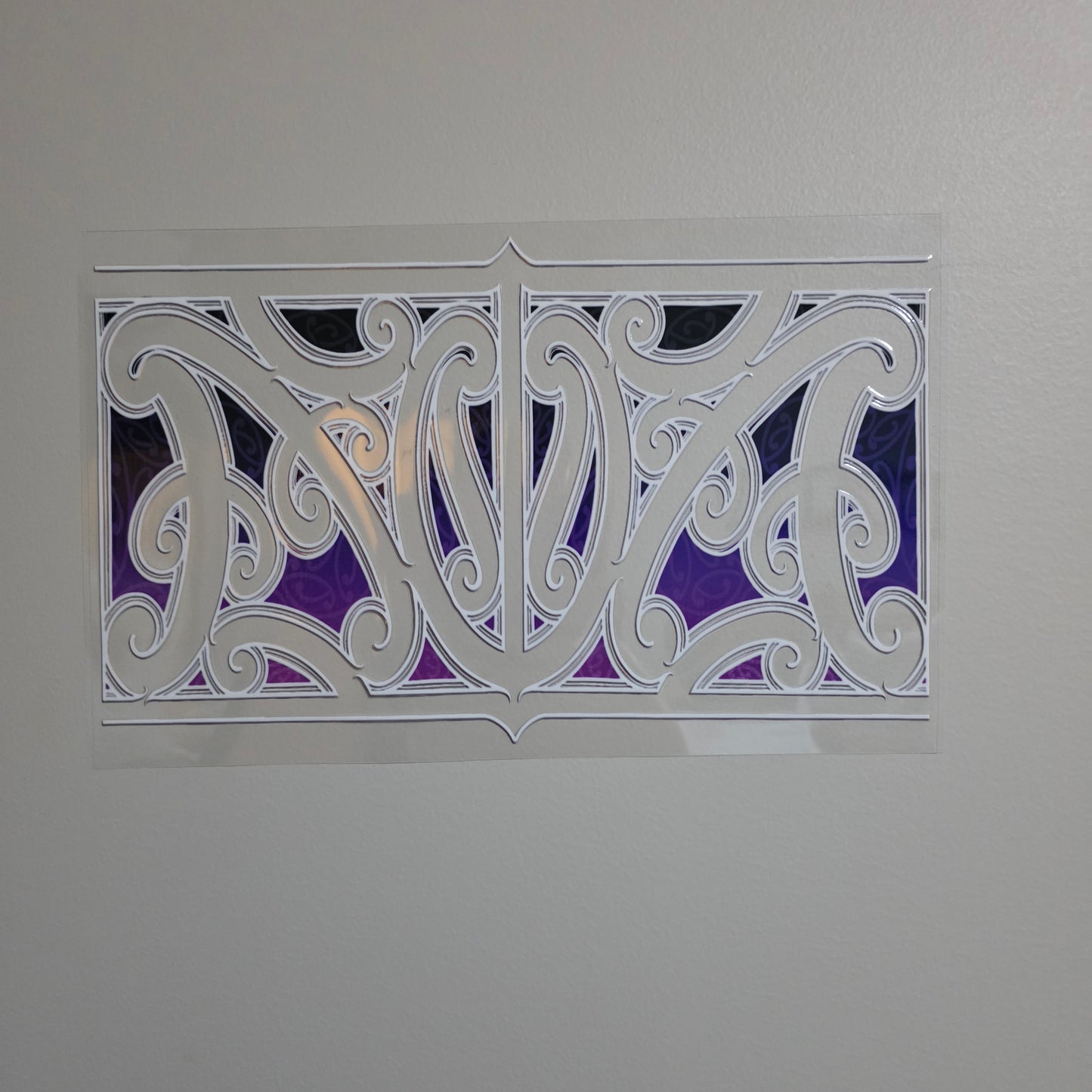 XL UV DTF DECAL MAORI DESIGN 28CMX17CM for touch lamps #274