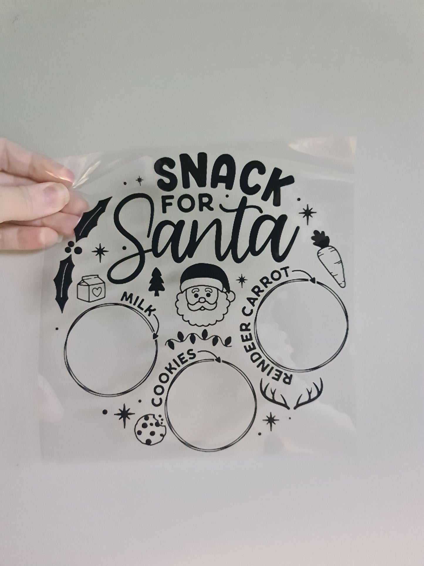 Santa Plate UV DTF 20cm #2