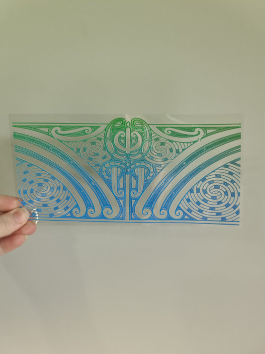 UV dtf transfer Maori design 23cmx11cm 16oz wrap #1217