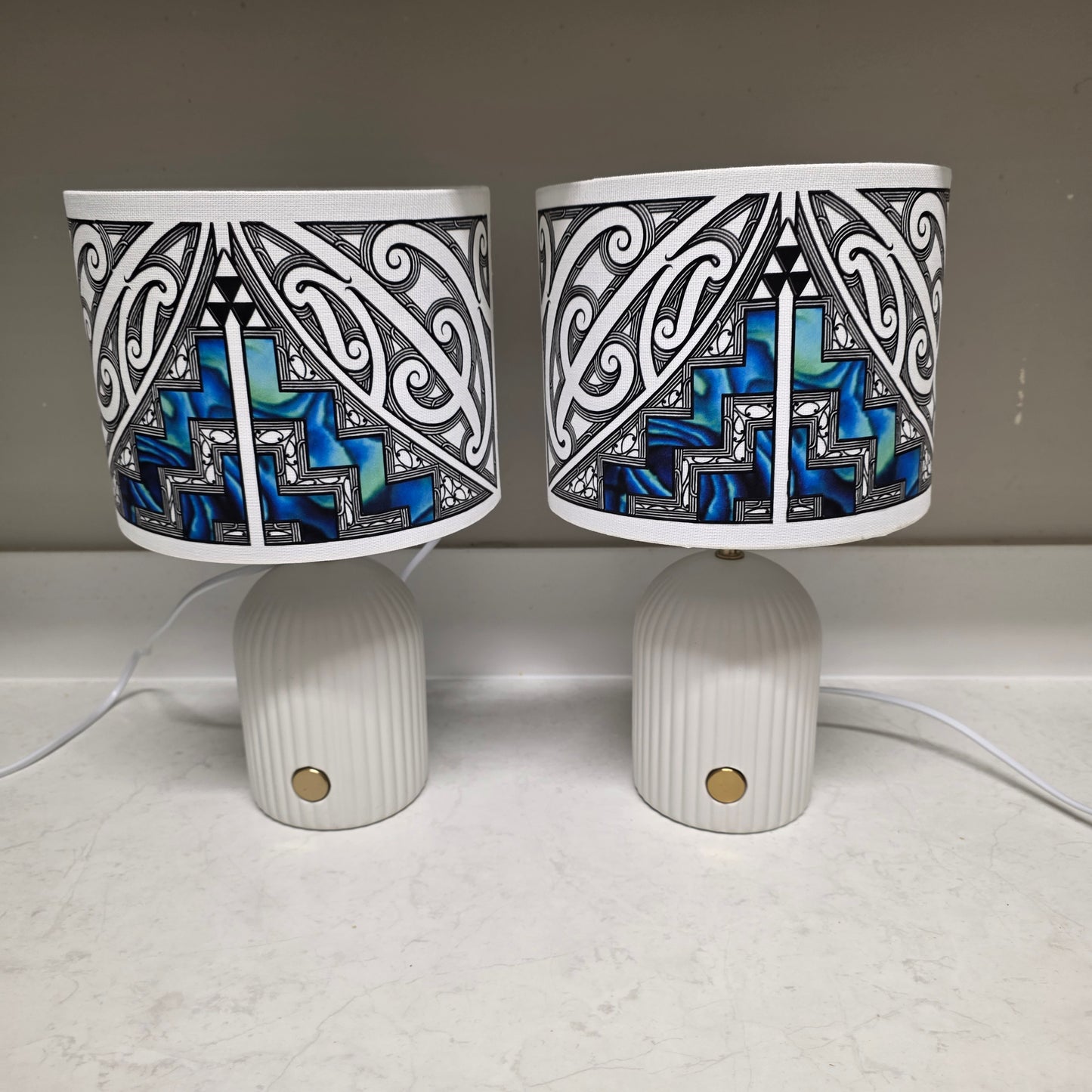 Maori design touch lamp - set 2 lamps