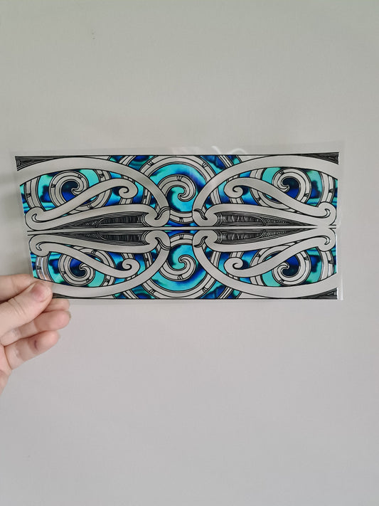 UV dtf Maori design 23cmx11cm 16oz wrap #1147