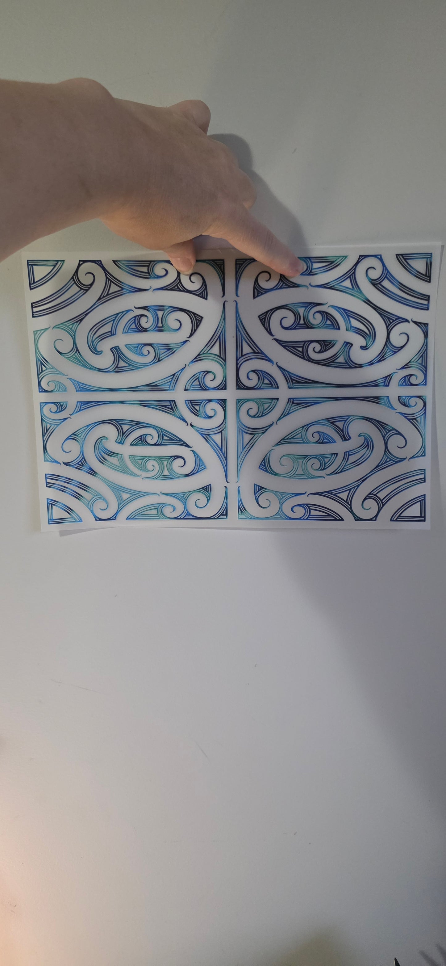 Maori design Iron on DTF 28cm for clothing