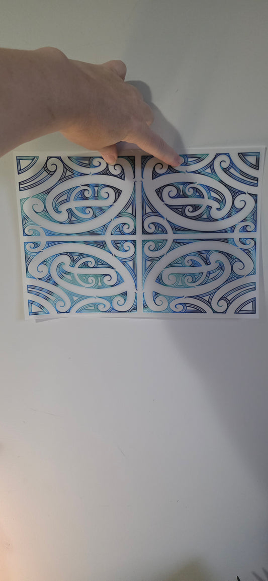 Maori design Iron on DTF 28cm for clothing