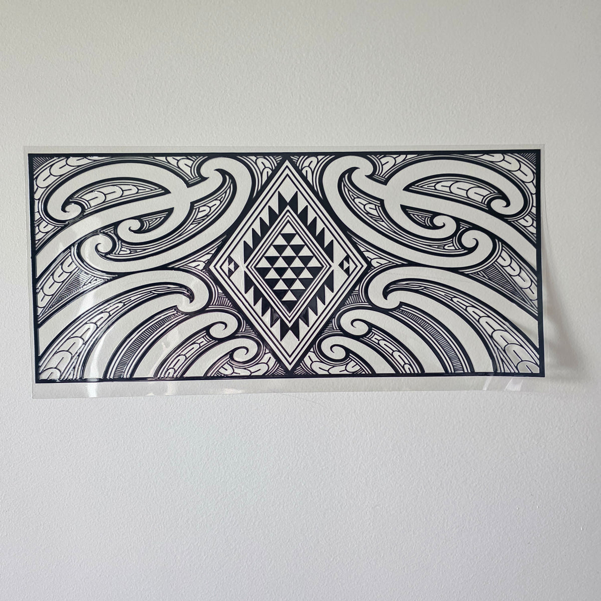 XL UV DTF DECAL MAORI DESIGN 38CMX17CM for touch lamps #87
