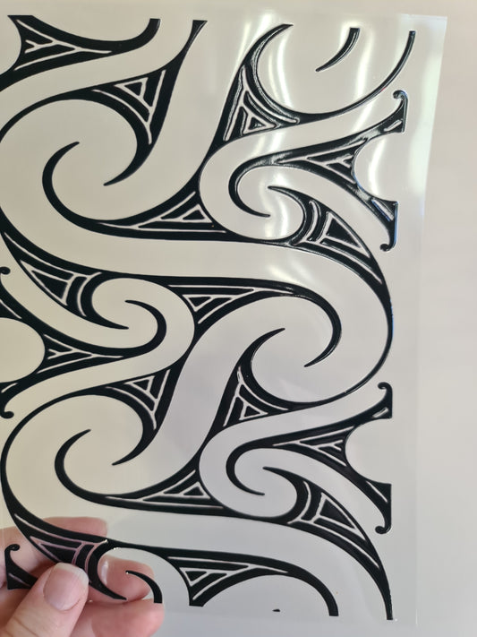 UV dtf Maori design A5 size 21cmx 14.8cm #377