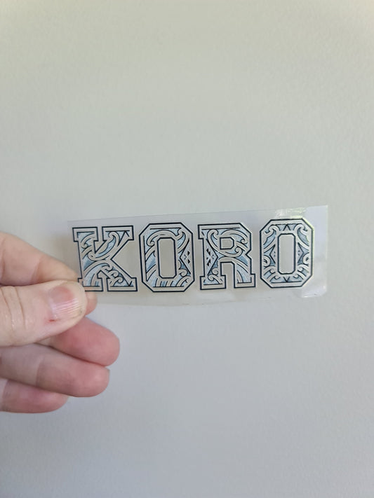 UV dtf Maori design mini size 10cm Koro letters