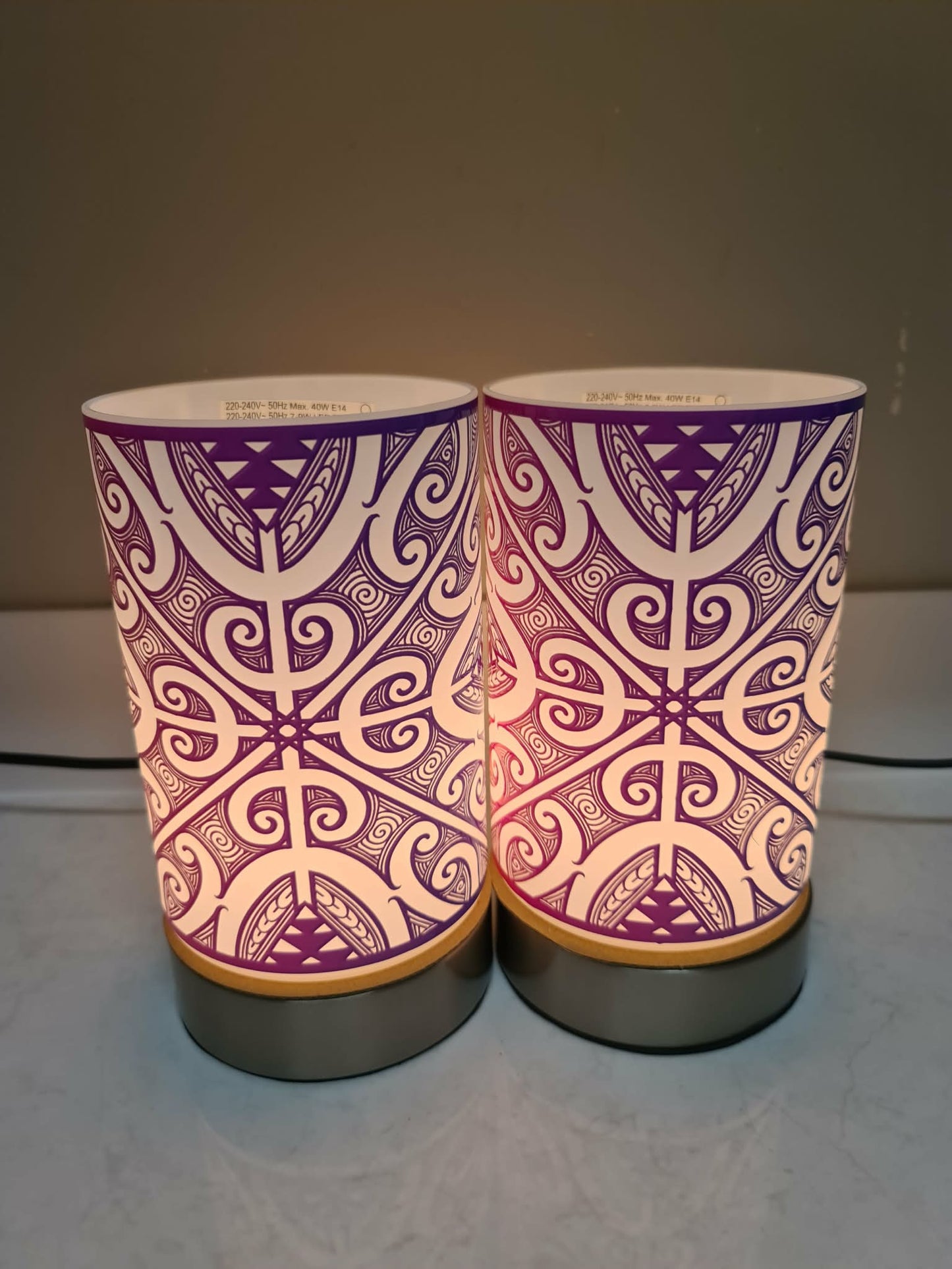 Maori design touch lamp - set 2 lamps (pre-order)
