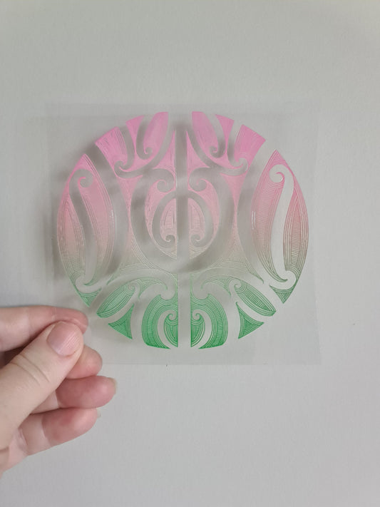 UV dtf Maori design mini size 11cmx11cm #419