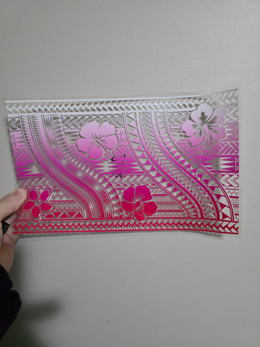 XL UV DTF DECAL MAORI DESIGN 28CMX17CM for touch lamps #214
