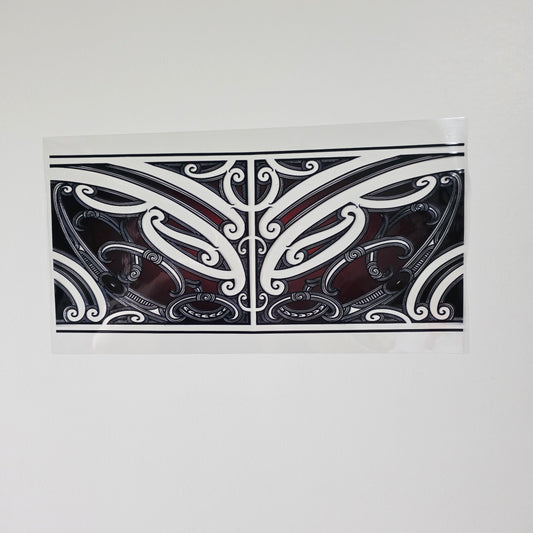 XL UV DTF DECAL MAORI DESIGN 38CMX17CM for touch lamps #13