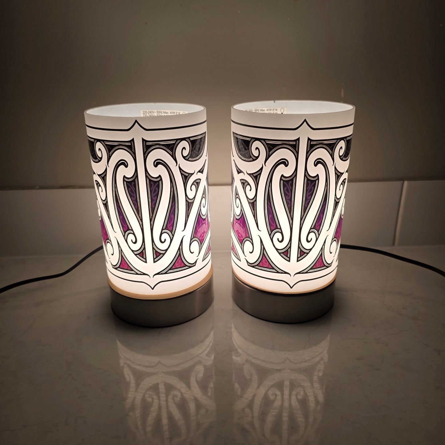 Maori design touch lamp - set 2 lamps (pre-order)