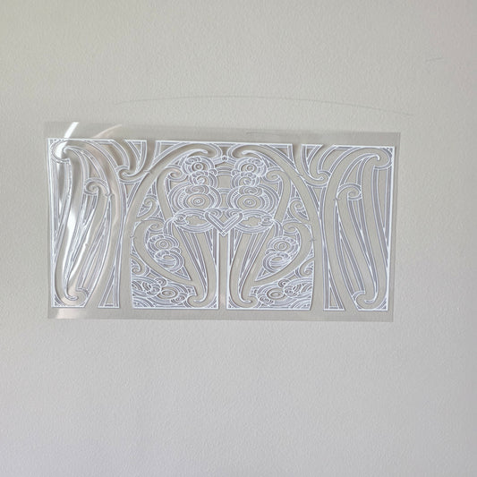30cmx 15cm size UV DTF DECAL MAORI DESIGN for Table lamps #32
