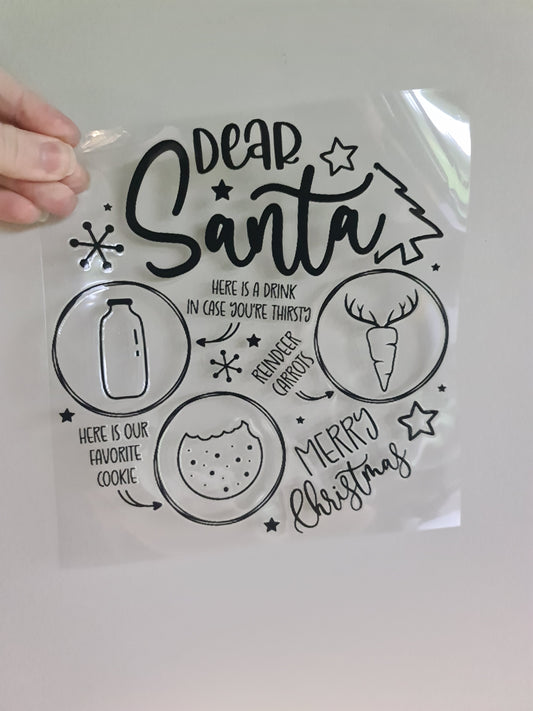 Santa Plate UV DTF 20cm #4