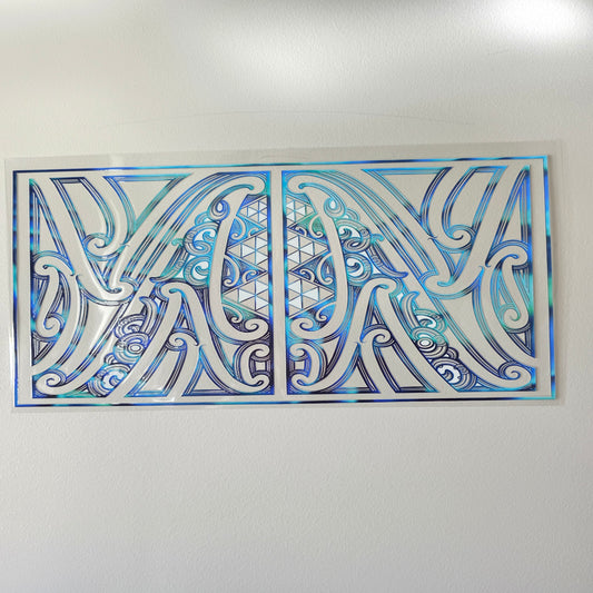 XL UV DTF DECAL MAORI DESIGN 38CMX17CM for touch lamps #63