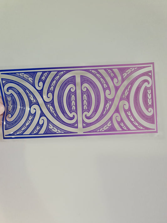 UV dtf Maori design 23cmx11cm 16oz wrap #796