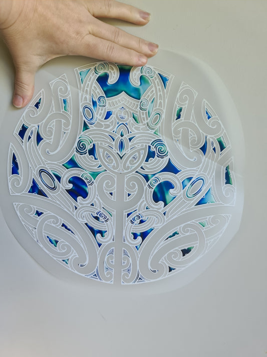 Custom Maori design Iron on DTF 30cm for clothing