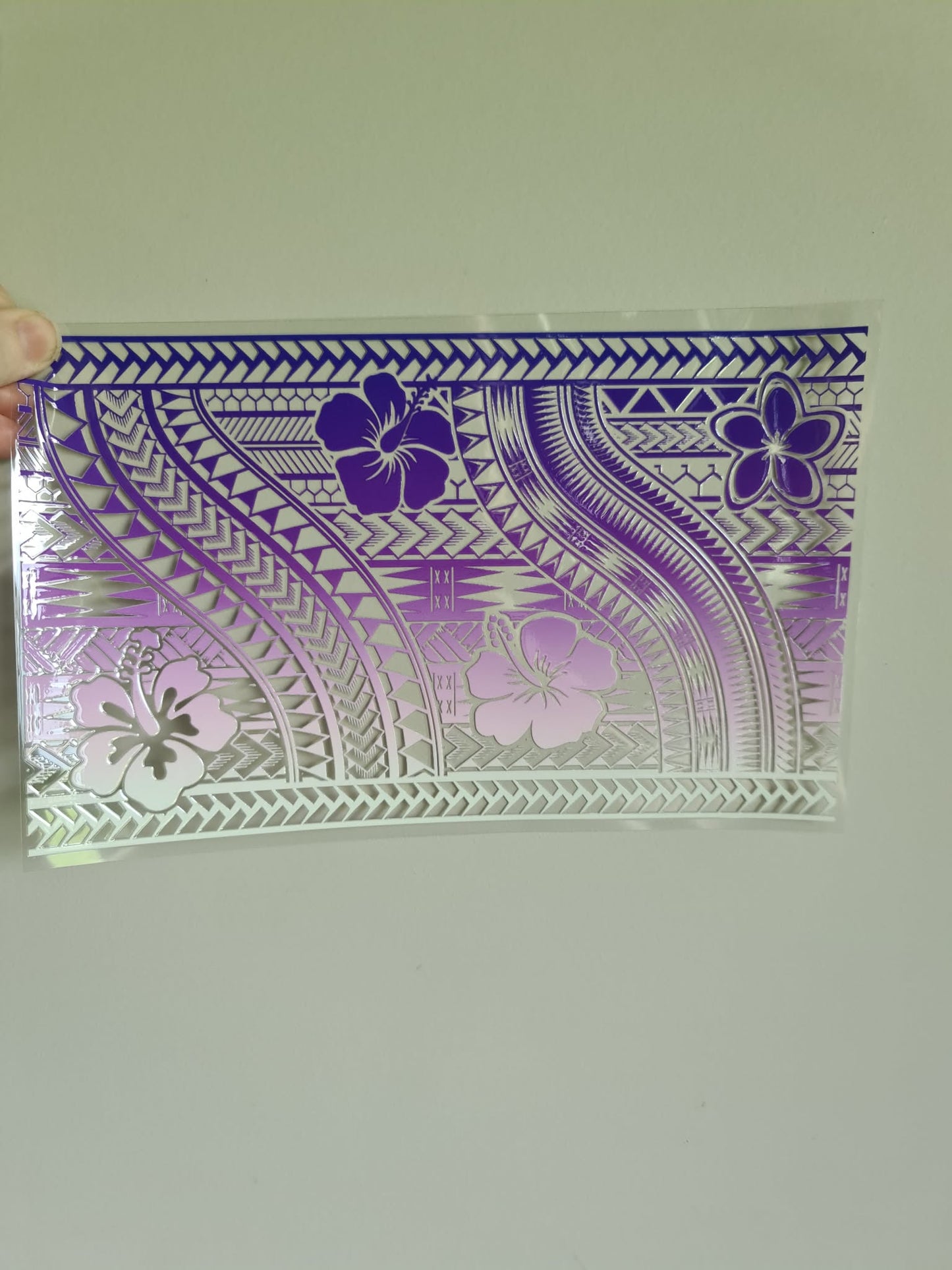 XL UV DTF DECAL MAORI DESIGN 28CMX17CM for touch lamps #217