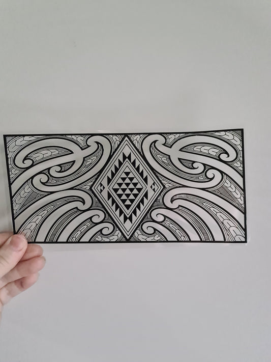 UV dtf Maori design 23cmx11cm 16oz wrap #1143