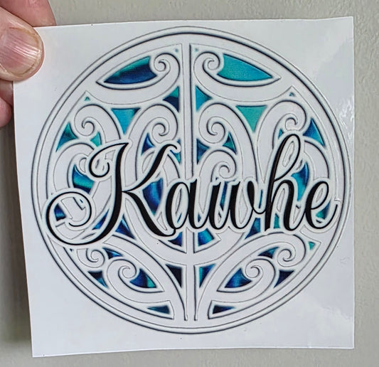 Uv dtf transfer Maori design 11cm Kawhe (coffee)