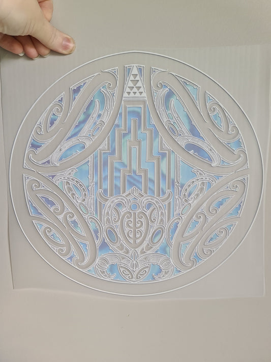 Sublimation custom Maori design Iron on 30cm