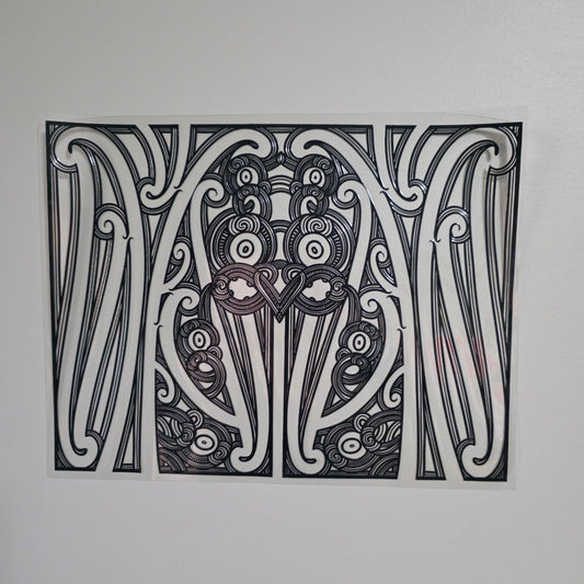 XL UV DTF DECAL MAORI DESIGN 30CMX23CM for Floor lamp size  #10