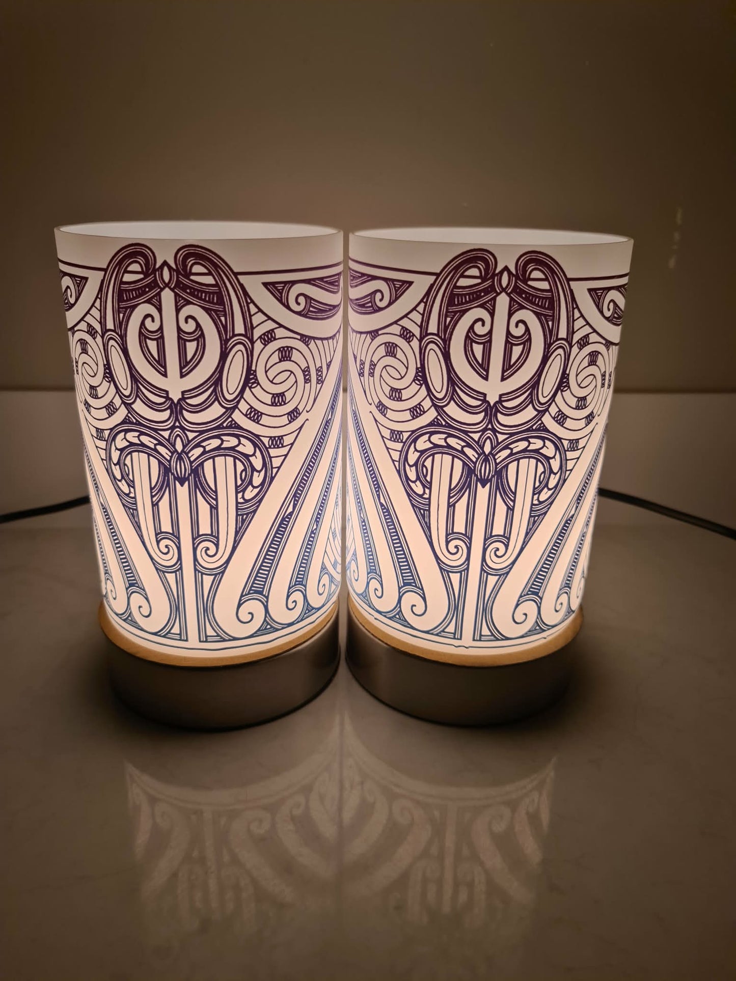Maori design touch lamp - set 2 lamps (pre-order)