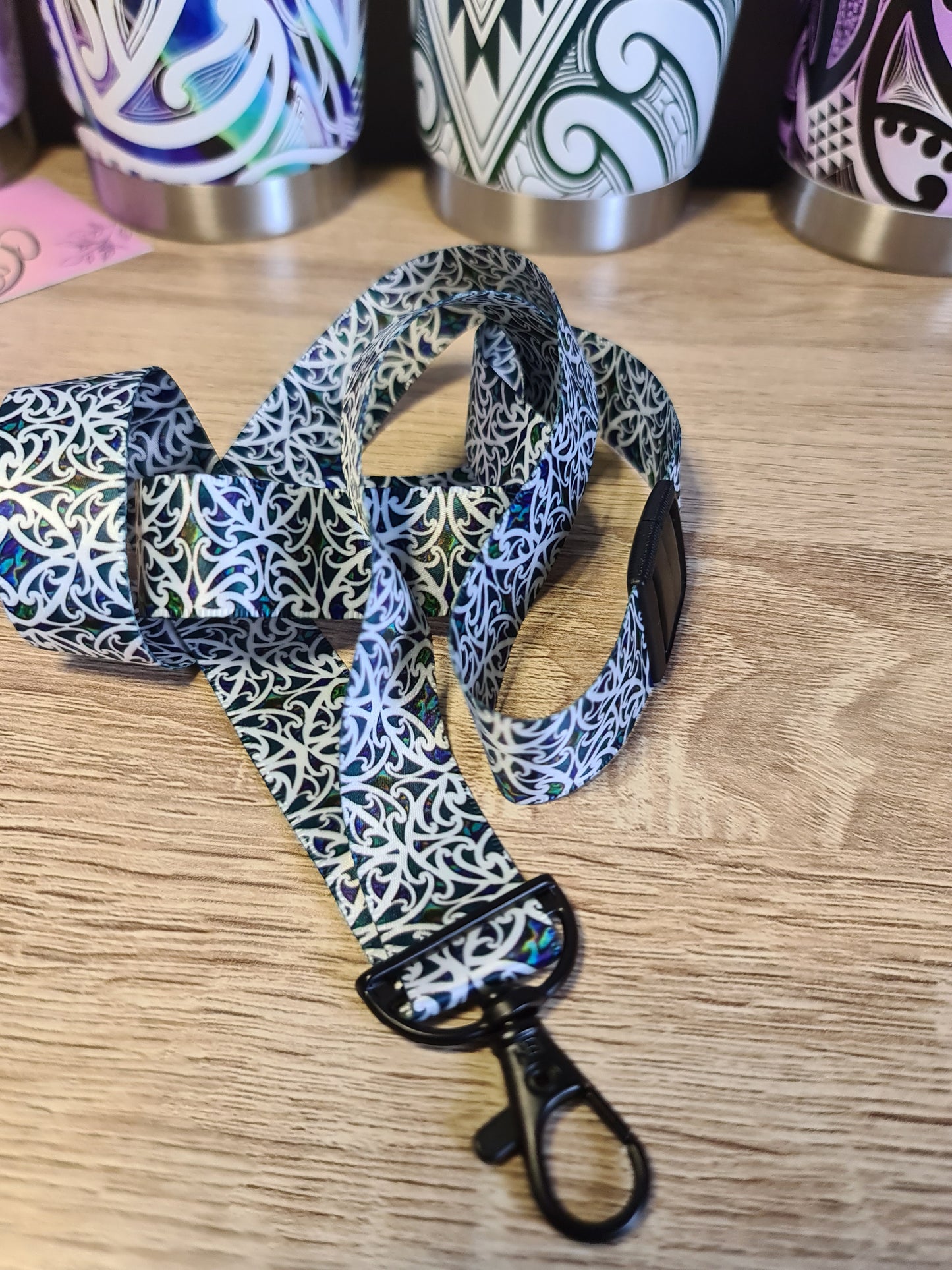 Custom lanyard paua design