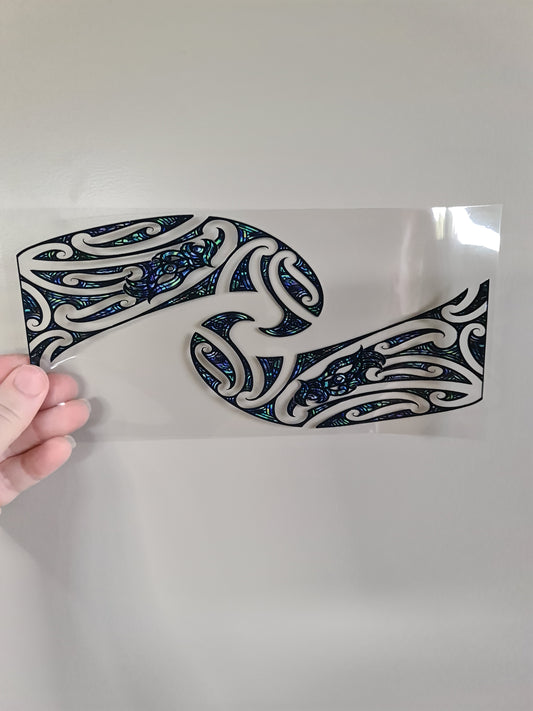 UV dtf Maori design 23cmx11cm 16oz wrap #271 paua