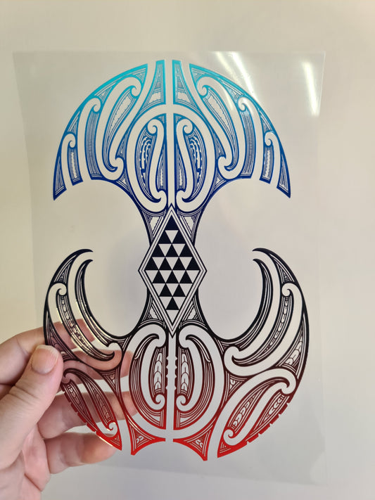 UV dtf Maori design A5 size 21cmx 14.8cm #318