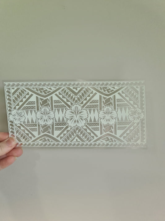 (Copy) UV dtf transfer Maori design 23cmx11cm 16oz wrap #1204