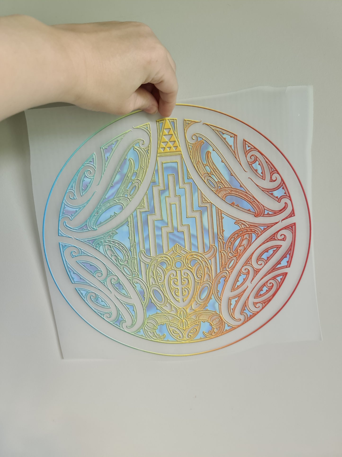 Sublimation custom Maori design Iron on 30cm