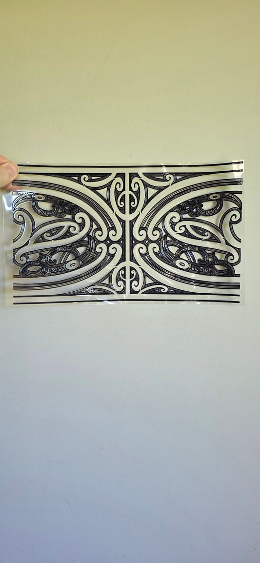 XL UV DTF DECAL MAORI DESIGN 28CMX17CM for touch lamps #183