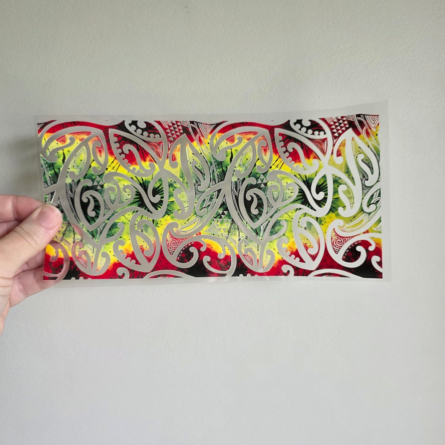 UV dtf transfer Maori design 24cmx11cm 16oz wrap #1525