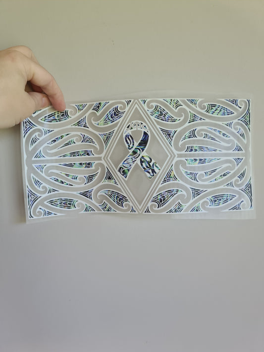 Sublimation custom Maori design Iron on 30cm