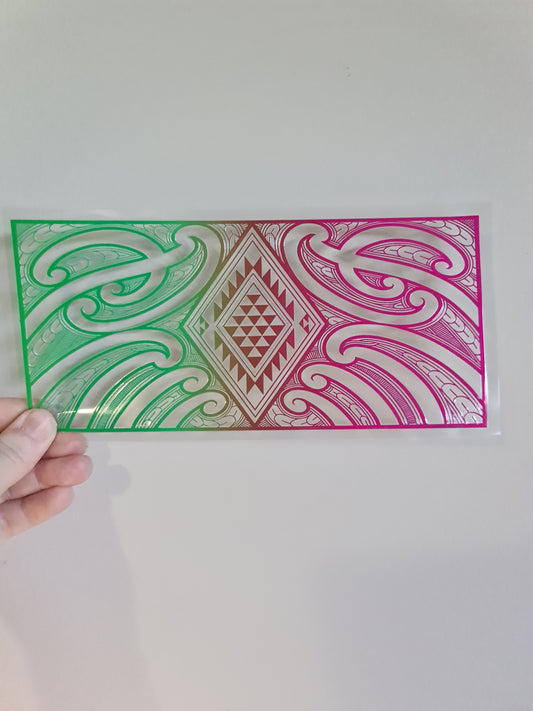 UV dtf Maori design 23cmx11cm 16oz wrap #891