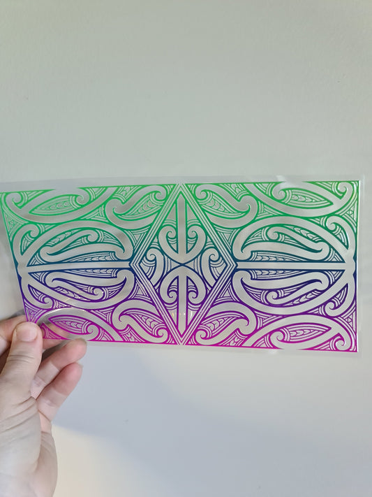 UV dtf Maori design 23cmx11cm 16oz wrap #1114