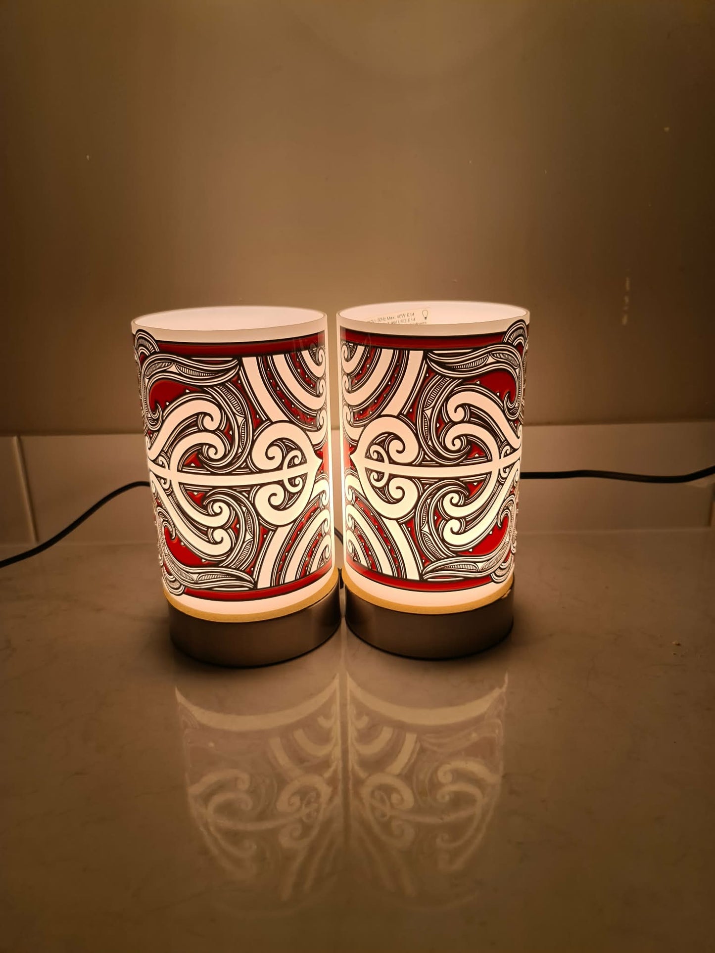 Maori design touch lamp - set 2 lamps (pre-order)