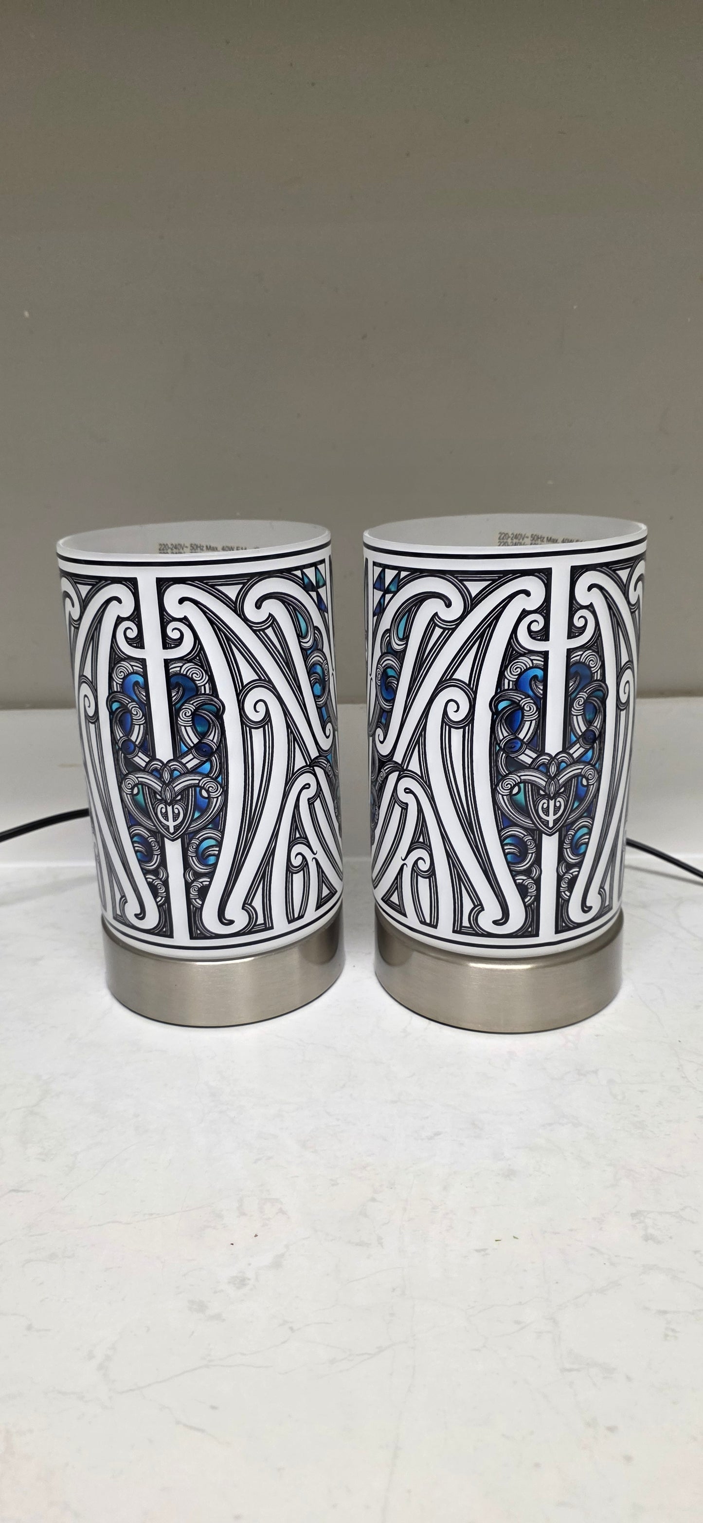 Maori design touch lamp - set 2 lamps (pre-order)